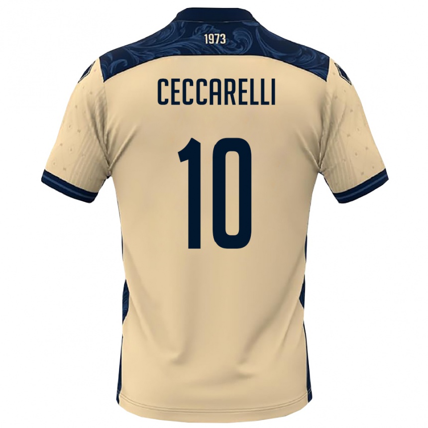 ילדים כדורגל Andrea Ceccarelli #10 לבן כחול נייבי הרחק ג'רזי 2025/26