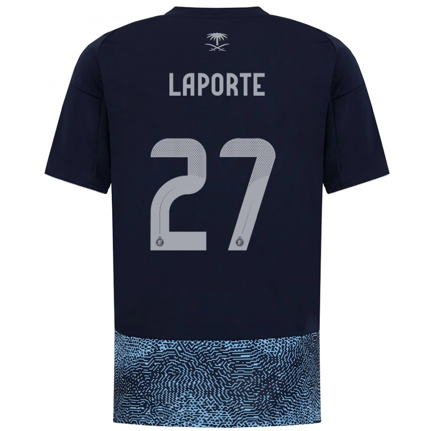 ילדים כדורגל איימריק לאפורט #27 כחול נייבי תכלת הרחק ג'רזי 2025/26