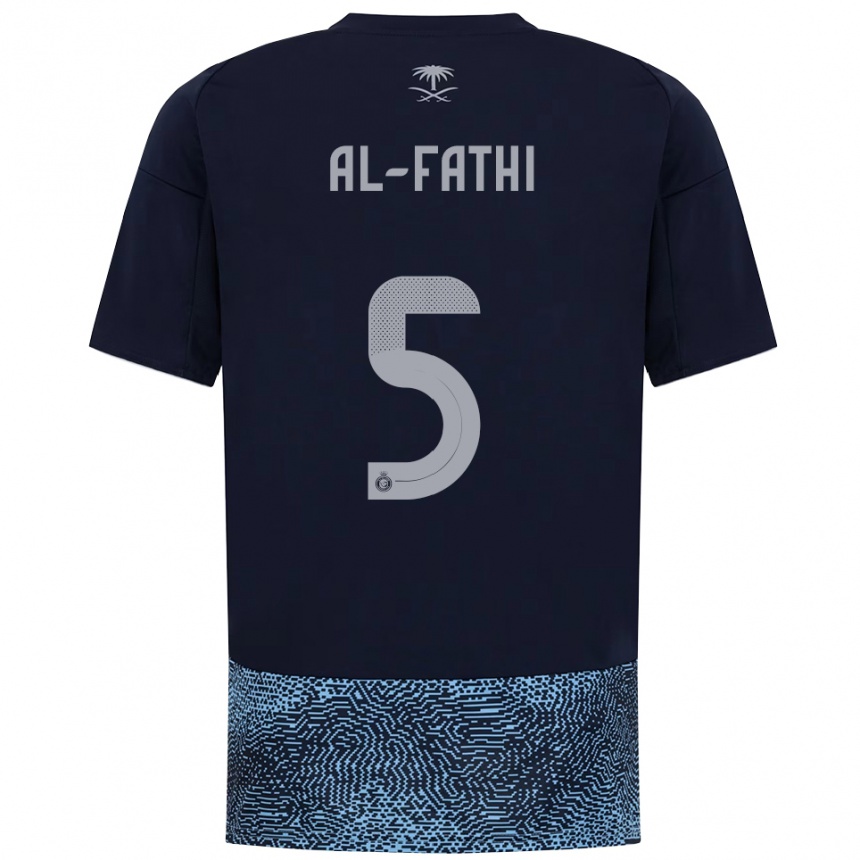 ילדים כדורגל Layan Al-Fathi #5 כחול נייבי תכלת הרחק ג'רזי 2025/26