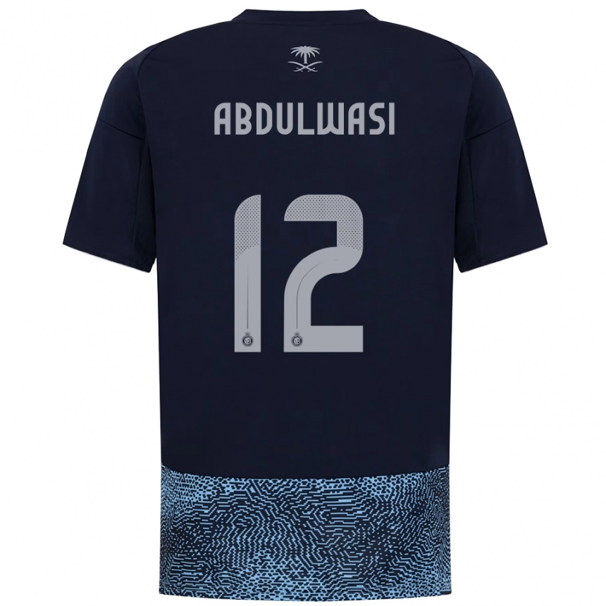 ילדים כדורגל Dalal Abdulwasi #12 כחול נייבי תכלת הרחק ג'רזי 2025/26