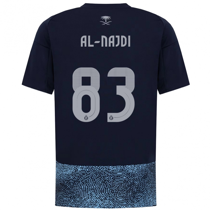 ילדים כדורגל Salem Al-Najdi #83 כחול נייבי תכלת הרחק ג'רזי 2025/26