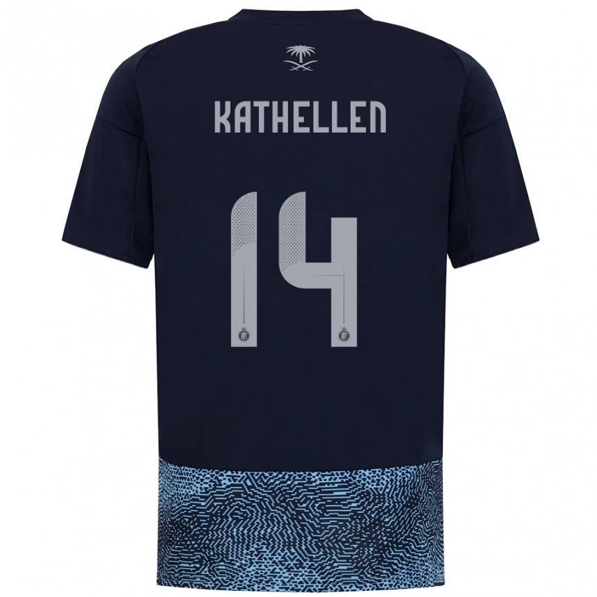 ילדים כדורגל קתלן סוזה #14 כחול נייבי תכלת הרחק ג'רזי 2025/26