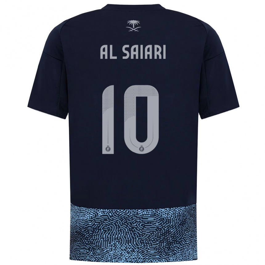 ילדים כדורגל Mubarkh Al-Saiari #10 כחול נייבי תכלת הרחק ג'רזי 2025/26