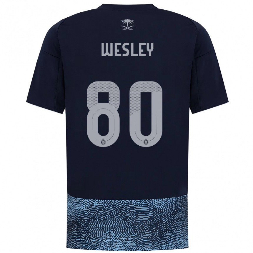 ילדים כדורגל Wesley #80 כחול נייבי תכלת הרחק ג'רזי 2025/26