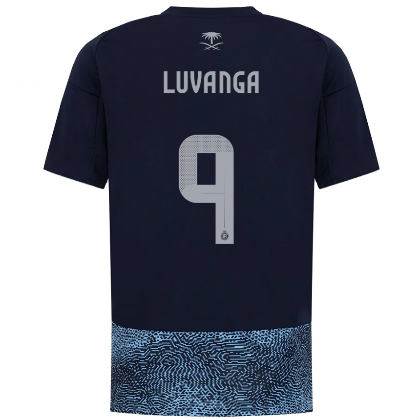 ילדים כדורגל Clara Luvanga #9 כחול נייבי תכלת הרחק ג'רזי 2025/26