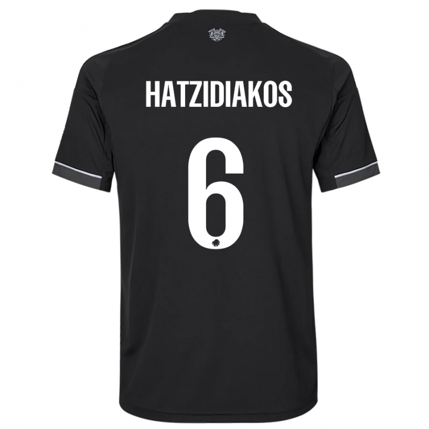 ילדים כדורגל פאנטליס חצידיאקוס #6 שחור לבן הרחק ג'רזי 2025/26