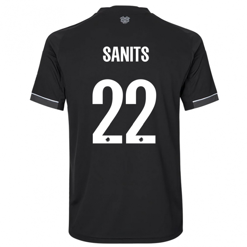 ילדים כדורגל Dimitri Sanits #22 שחור לבן הרחק ג'רזי 2025/26