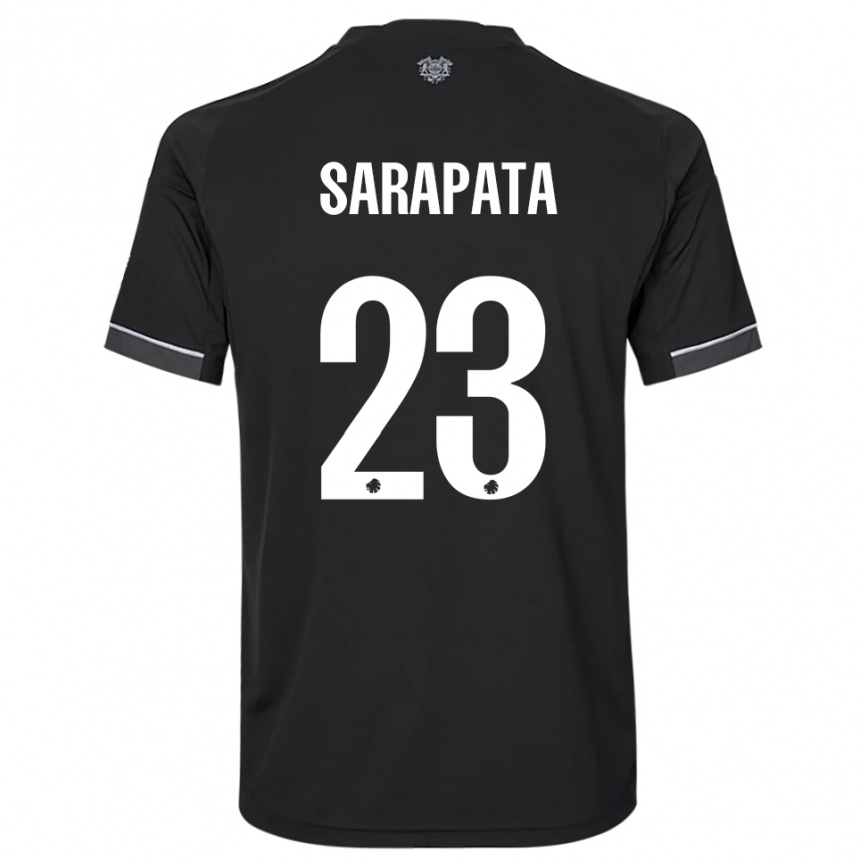 ילדים כדורגל דומיניק שרפאטה #23 שחור לבן הרחק ג'רזי 2025/26