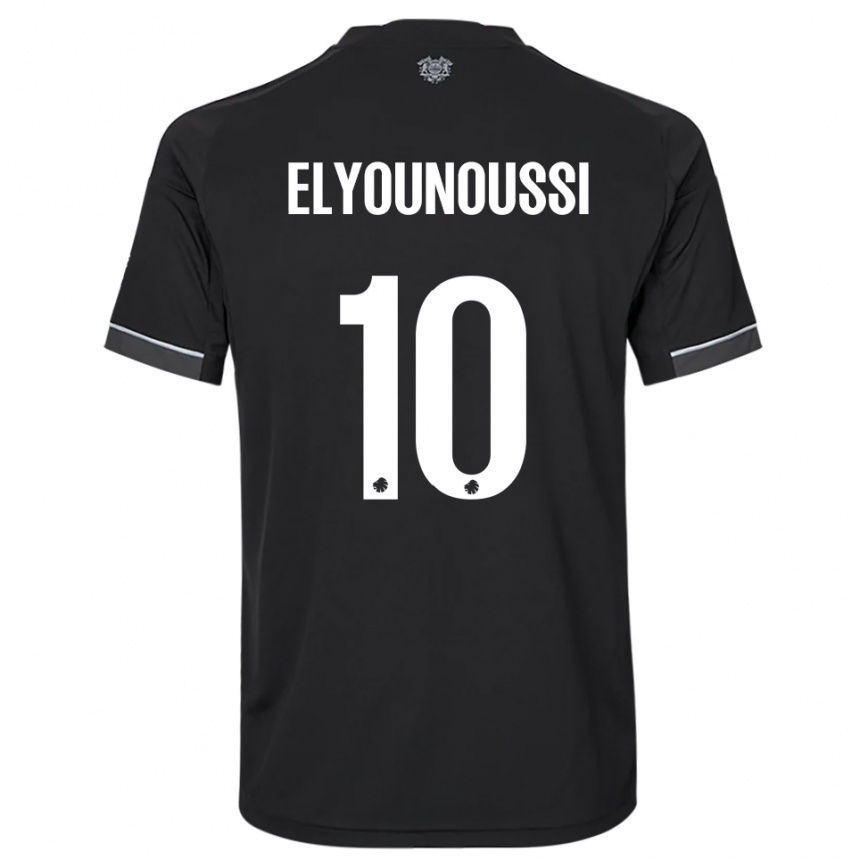 ילדים כדורגל מוחמד אליונוסי #10 שחור לבן הרחק ג'רזי 2025/26