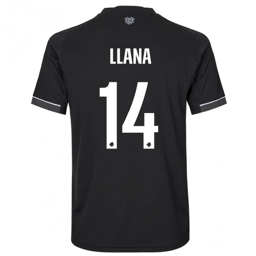 ילדים כדורגל Brandon Llana #14 שחור לבן הרחק ג'רזי 2025/26