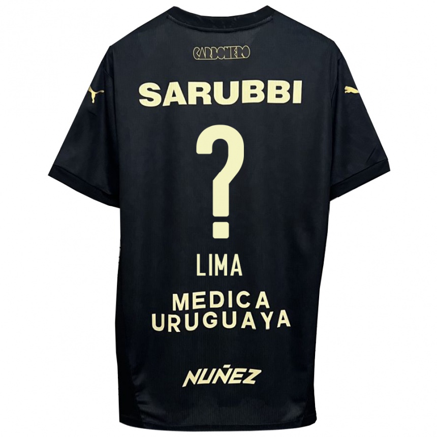 ילדים כדורגל ג'ונתן לימה #0 שחור זהב הרחק ג'רזי 2025/26