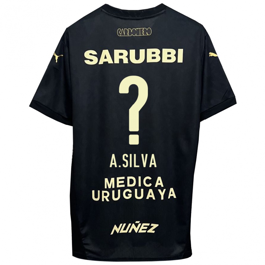 ילדים כדורגל Ademir Silva #0 שחור זהב הרחק ג'רזי 2025/26