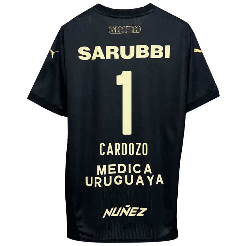 ילדים כדורגל תיאגו קרדוסו #1 שחור זהב הרחק ג'רזי 2025/26