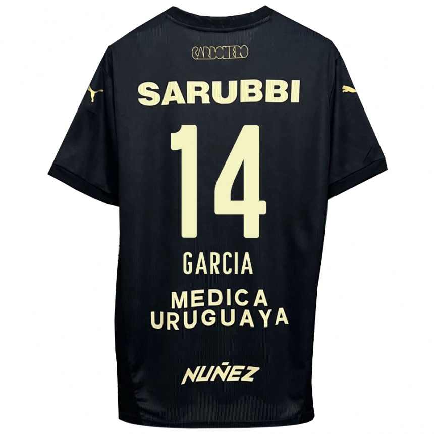 ילדים כדורגל דמיאן גרסיה #14 שחור זהב הרחק ג'רזי 2025/26