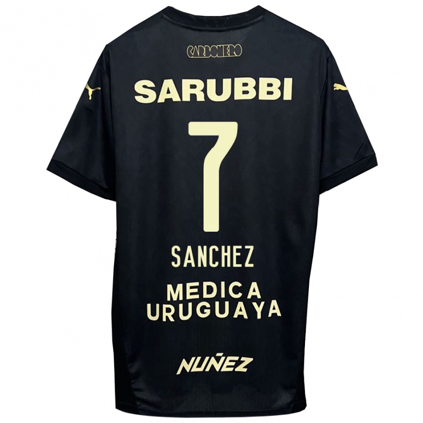 ילדים כדורגל קרלוס סאנצ'ס #7 שחור זהב הרחק ג'רזי 2025/26