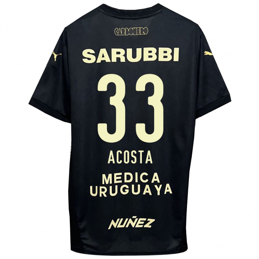 ילדים כדורגל נהואל אקוסטה #33 שחור זהב הרחק ג'רזי 2025/26