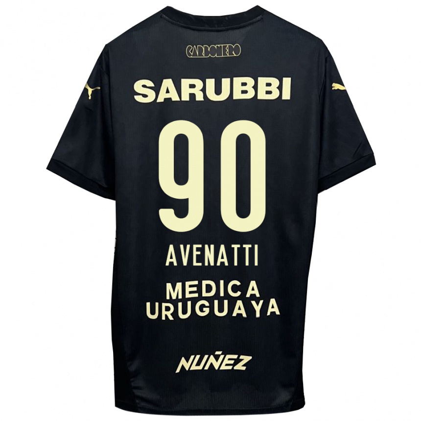 ילדים כדורגל פליפה אוונאטי #90 שחור זהב הרחק ג'רזי 2025/26