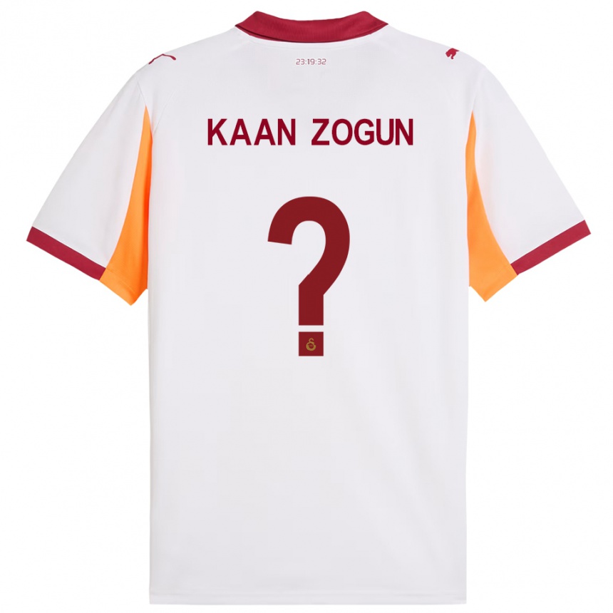 ילדים כדורגל Mehmet Kaan Zogun #0 לבן אדום הרחק ג'רזי 2025/26 ילדים כדורגל Mehmet Kaan Zogun #0 לבן אדום הרחק ג'רזי 2025/26