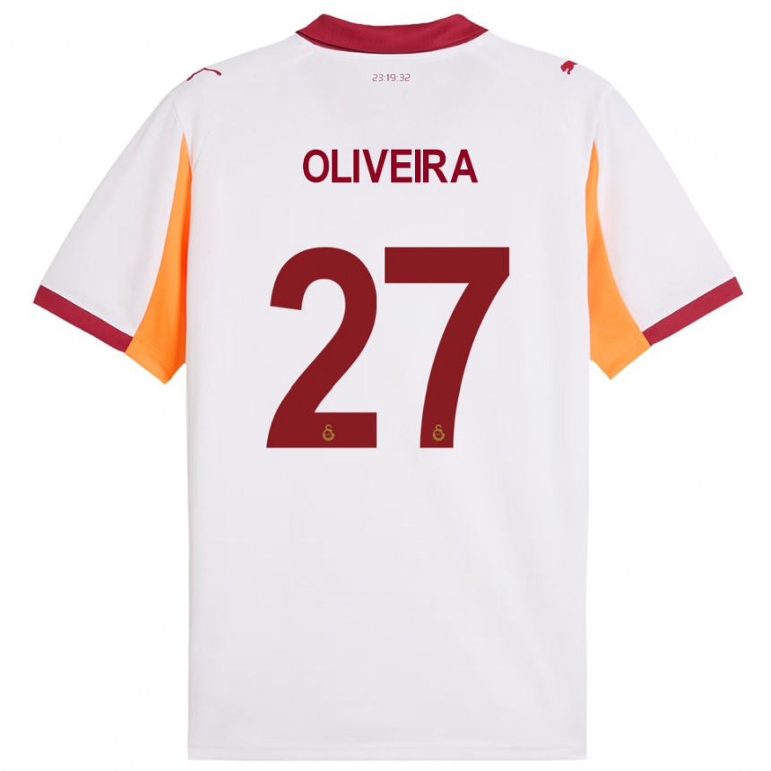 ילדים כדורגל סרז'יו אוליביירה #27 לבן אדום הרחק ג'רזי 2025/26
