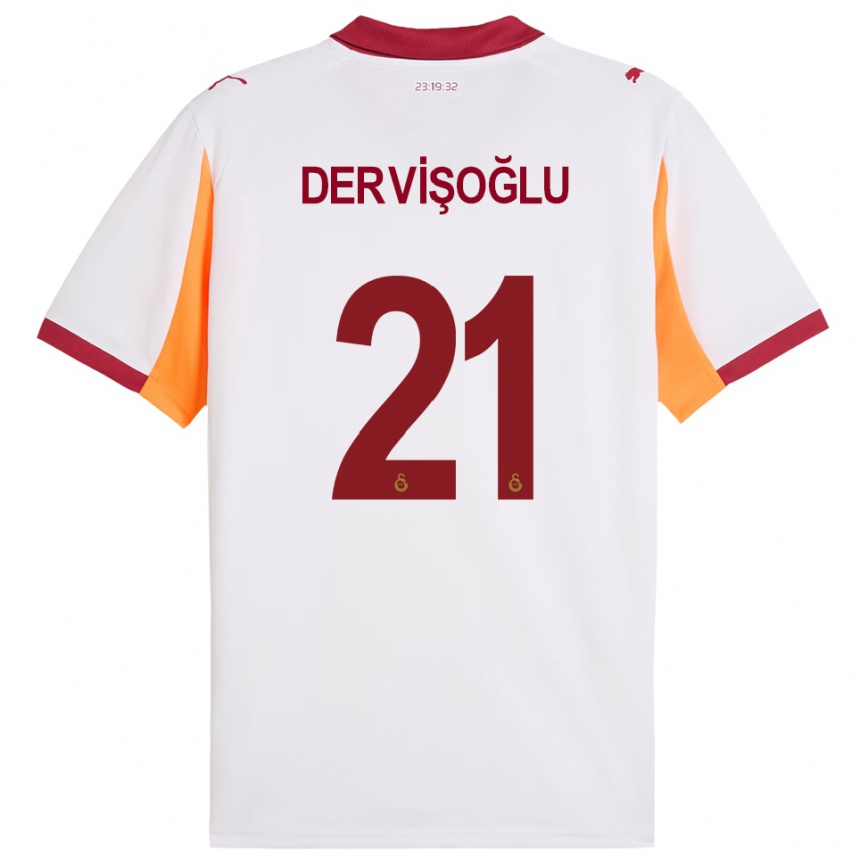 ילדים כדורגל חליל דרווישוגלו #21 לבן אדום הרחק ג'רזי 2025/26