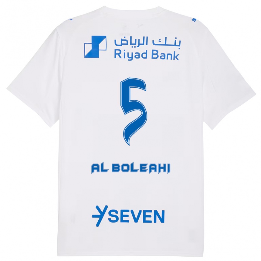 ילדים כדורגל עלי אל בולאיהי #5 לבן כחול הרחק ג'רזי 2025/26