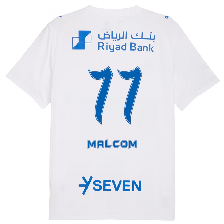 ילדים כדורגל מלקום #77 לבן כחול הרחק ג'רזי 2025/26