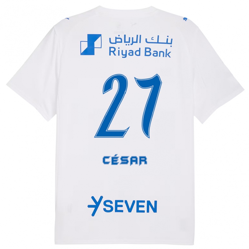 ילדים כדורגל קאיו סזאר #27 לבן כחול הרחק ג'רזי 2025/26