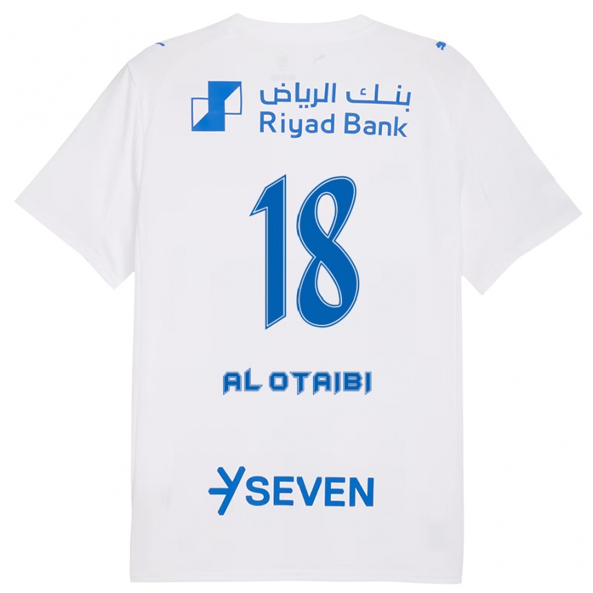 ילדים כדורגל Majd Al-Otaibi #18 לבן כחול הרחק ג'רזי 2025/26