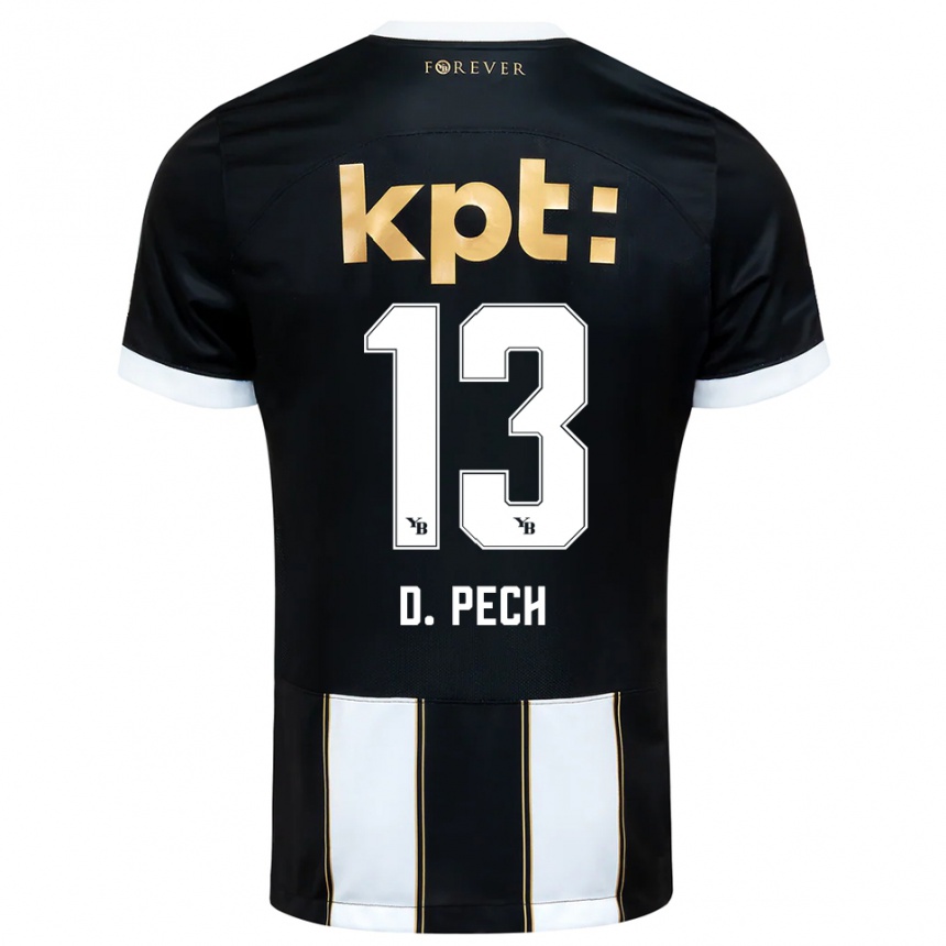 ילדים כדורגל דומיניק פץ׳ #13 שחור לבן הרחק ג'רזי 2025/26