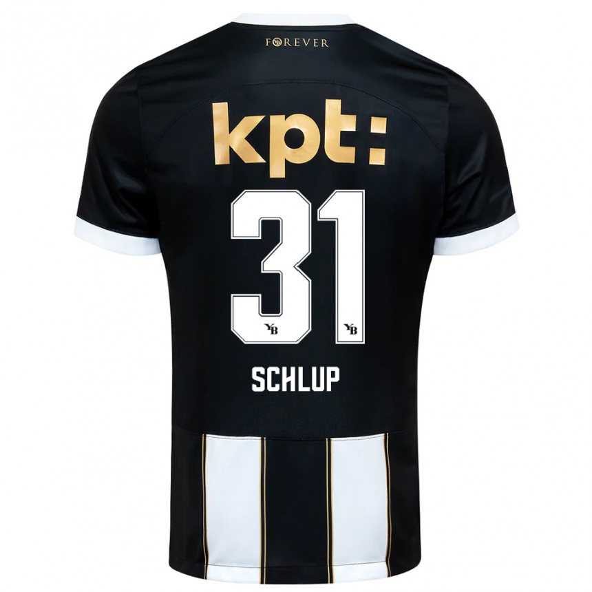 ילדים כדורגל ג׳וליה טג׳יאנה שלופ #31 שחור לבן הרחק ג'רזי 2025/26