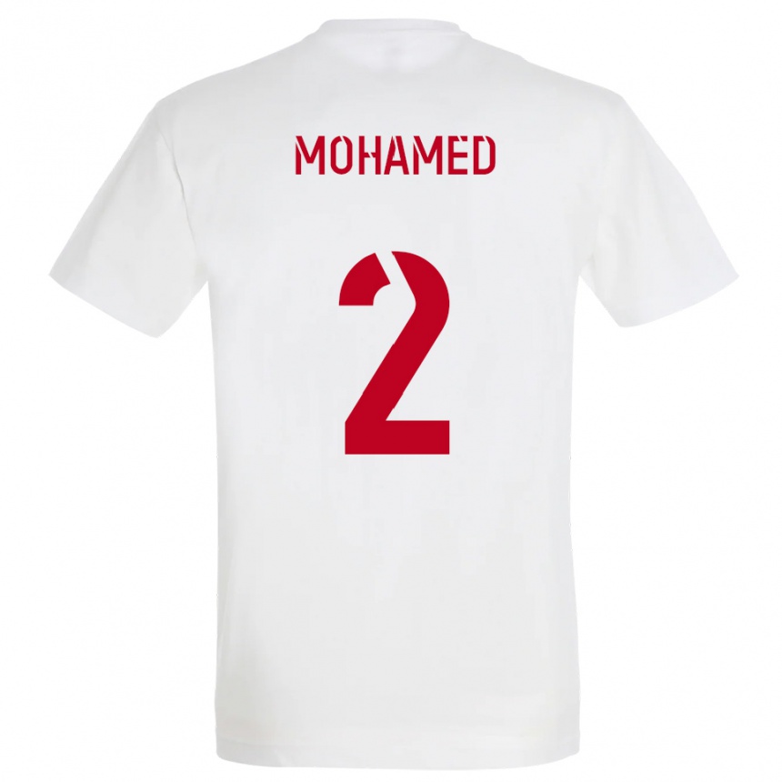 ילדים כדורגל Yanis Mohamed #2 לבן אדום צהוב הרחק ג'רזי 2025/26