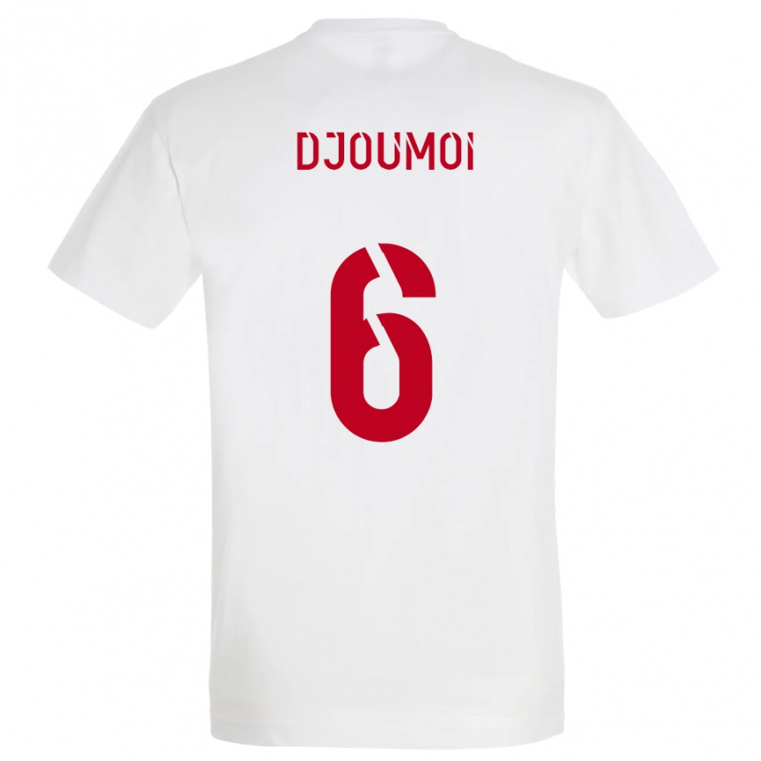 ילדים כדורגל Mourade Djoumoi #6 לבן אדום צהוב הרחק ג'רזי 2025/26