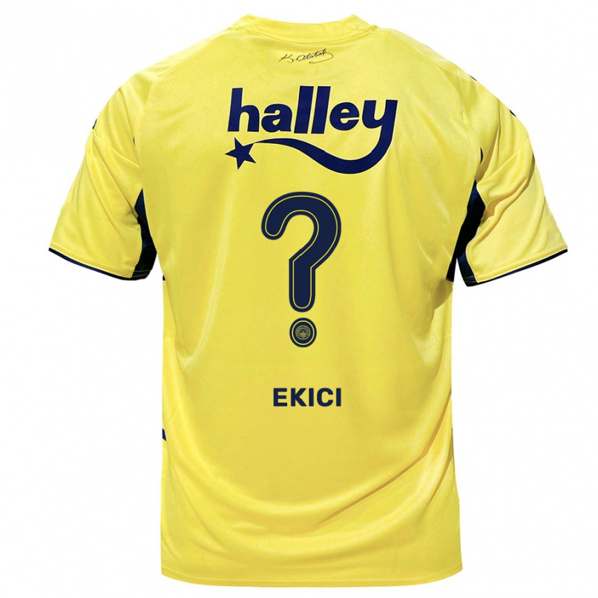 ילדים כדורגל Alaettin Ekici #0 צהוב כחול נייבי הרחק ג'רזי 2025/26