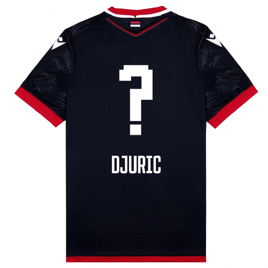 ילדים כדורגל Filip Djuric #0 שחור אדום הרחק ג'רזי 2025/26