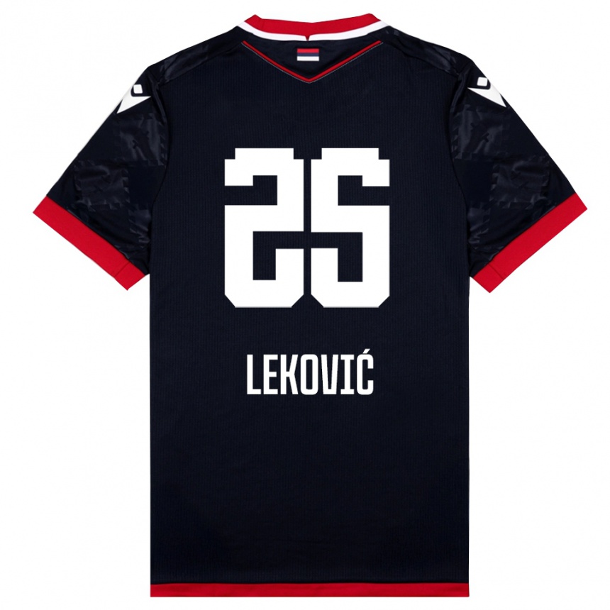 ילדים כדורגל סטפן לקוביץ' #25 שחור אדום הרחק ג'רזי 2025/26