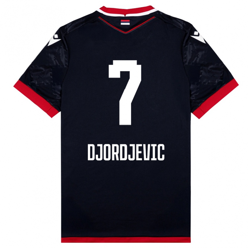 ילדים כדורגל אורוש דורדביץ' #7 שחור אדום הרחק ג'רזי 2025/26