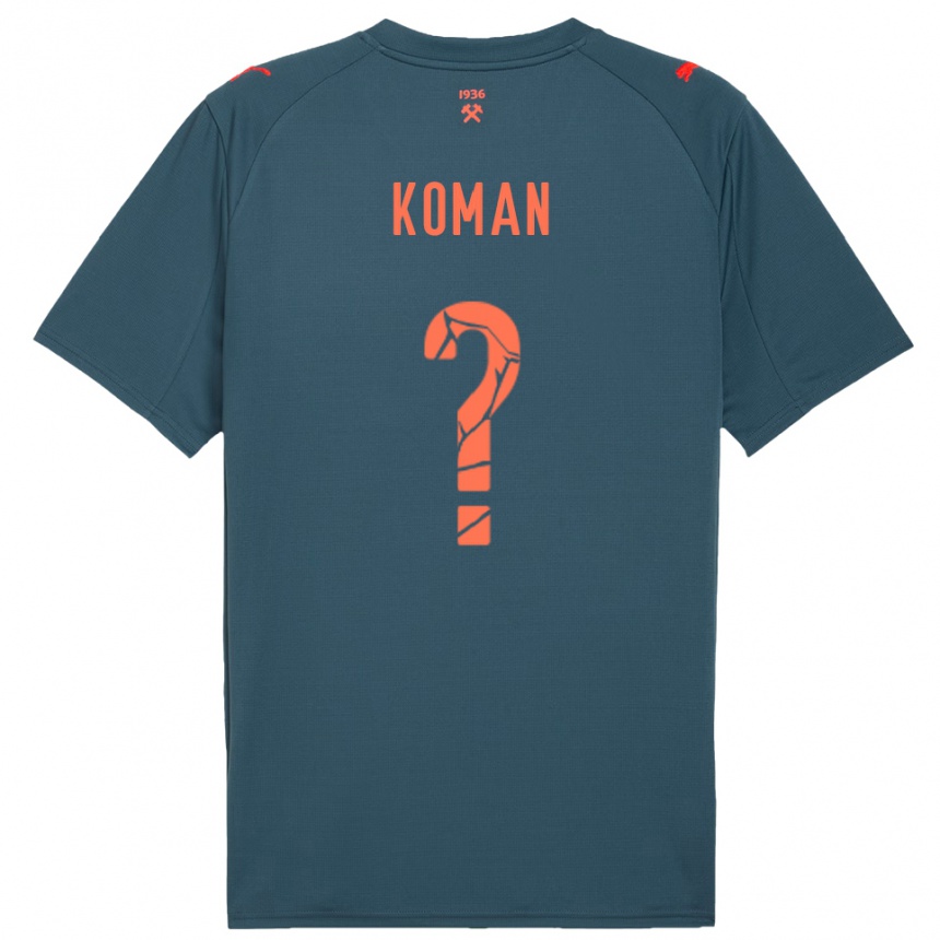 ילדים כדורגל Semen Koman #0 כחול נייבי אדום הרחק ג'רזי 2025/26