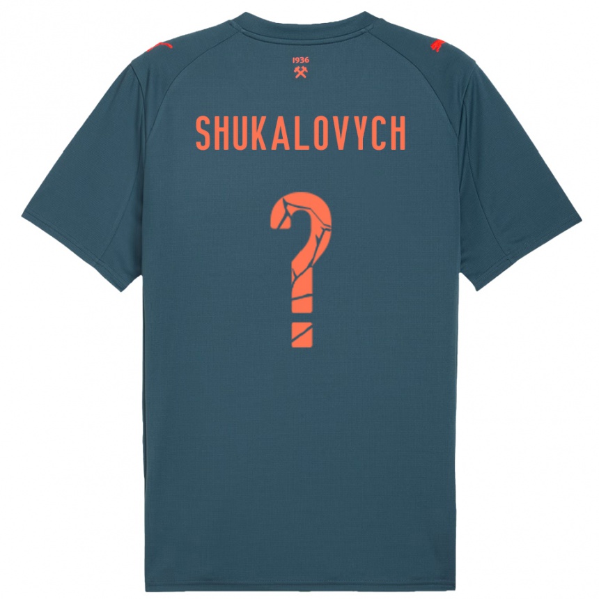 ילדים כדורגל Stanislav Shukalovych #0 כחול נייבי אדום הרחק ג'רזי 2025/26