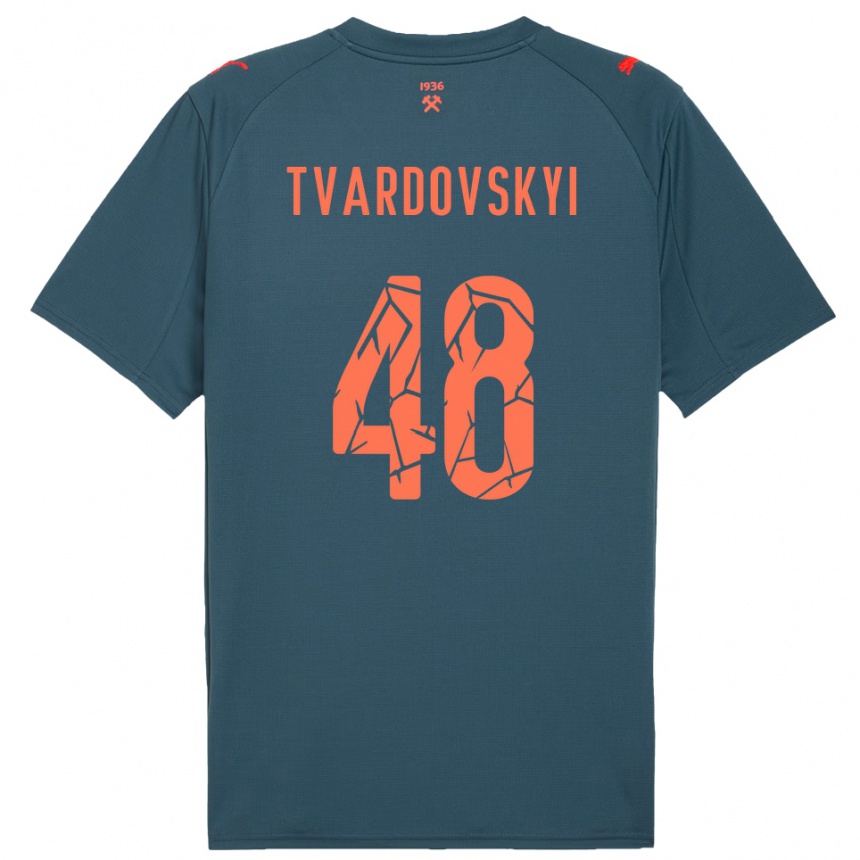 ילדים כדורגל דניס טברדובסקי #48 כחול נייבי אדום הרחק ג'רזי 2025/26