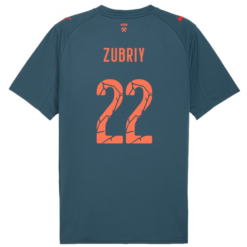 ילדים כדורגל Artem Zubriy #22 כחול נייבי אדום הרחק ג'רזי 2025/26