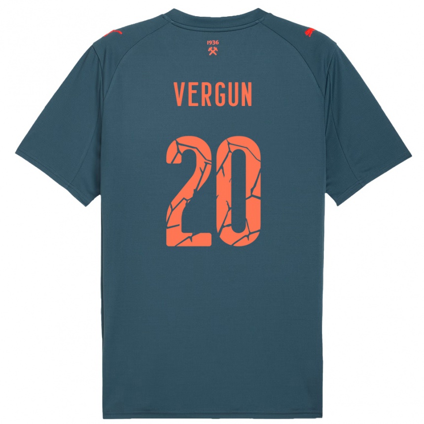 ילדים כדורגל Ivan Vergun #20 כחול נייבי אדום הרחק ג'רזי 2025/26