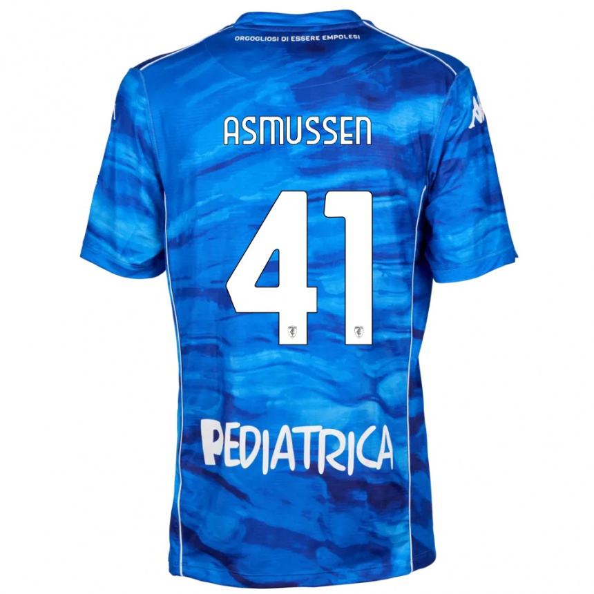 גברים כדורגל Ank Asmussen #41 כחול לבן ג'רזי ביתית 2025/26