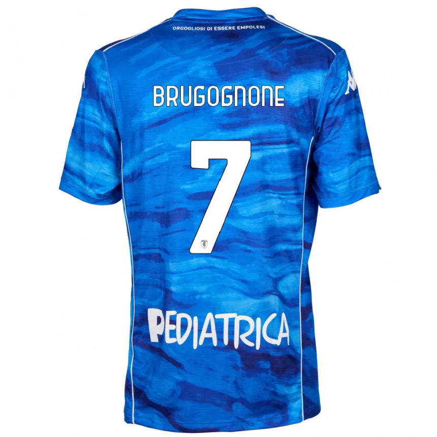 גברים כדורגל Giuseppe Brugognone #7 כחול לבן ג'רזי ביתית 2025/26
