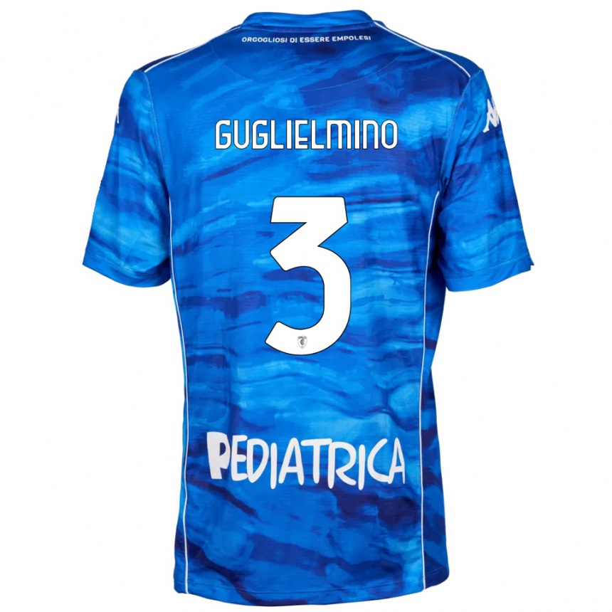 גברים כדורגל Federico Guglielmino #3 כחול לבן ג'רזי ביתית 2025/26