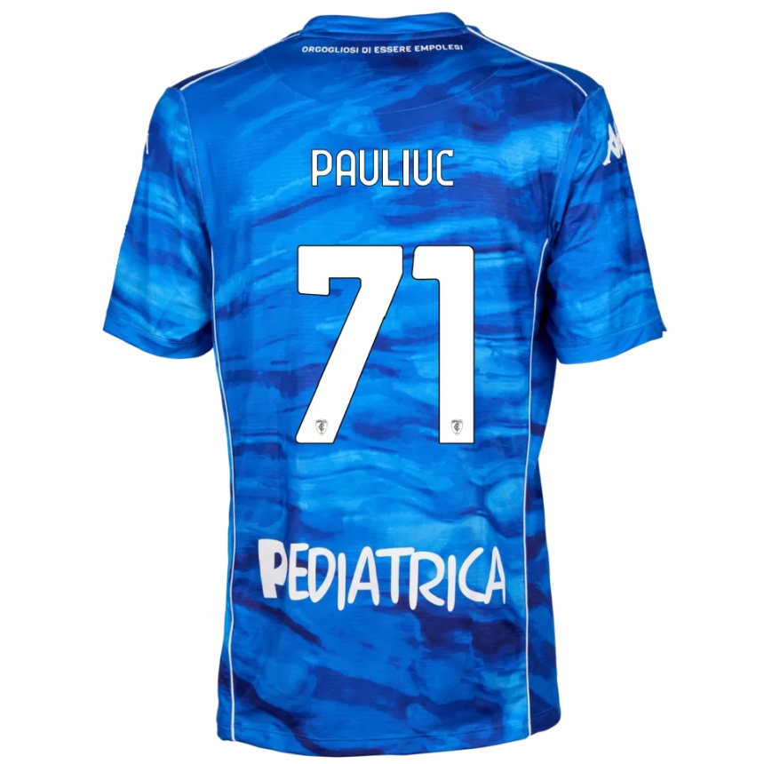 גברים כדורגל ניקולו פאוליוק #71 כחול לבן ג'רזי ביתית 2025/26
