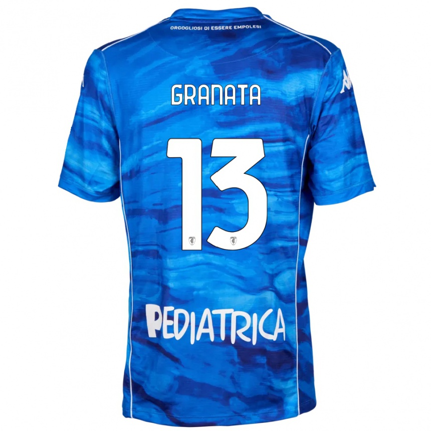 גברים כדורגל Giorgio Granata #13 כחול לבן ג'רזי ביתית 2025/26