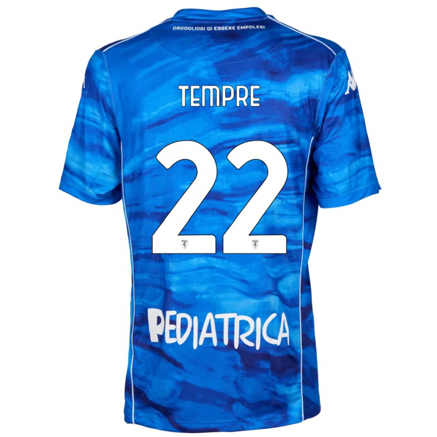 גברים כדורגל Michele Tempre #22 כחול לבן ג'רזי ביתית 2025/26