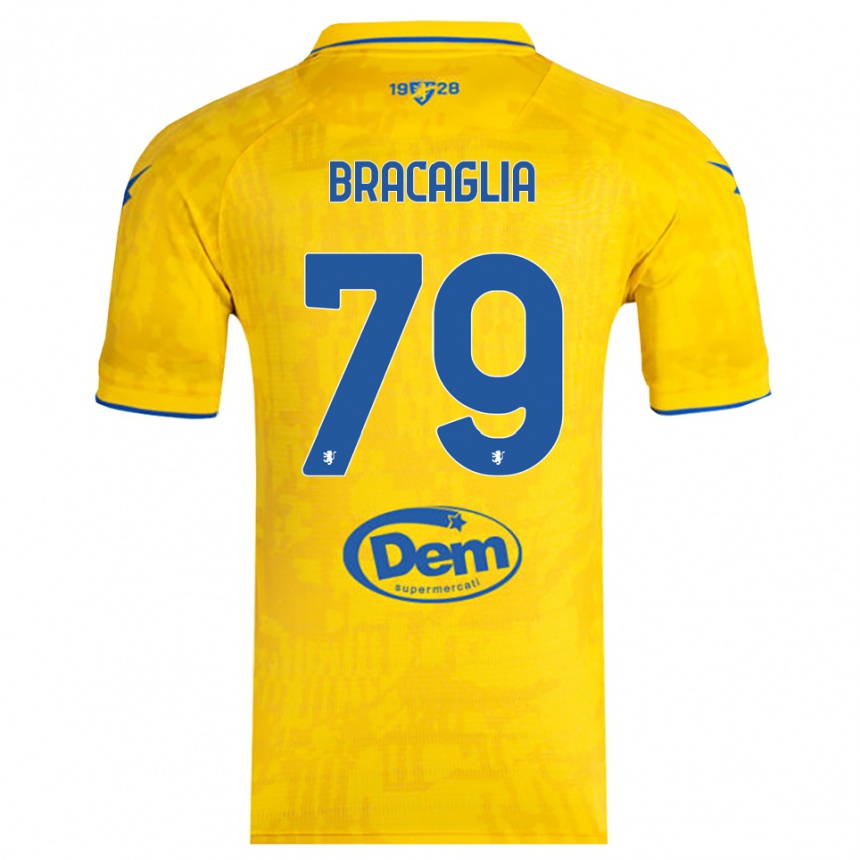 גברים כדורגל גבריאל ברקאליה #79 צהוב כחול ג'רזי ביתית 2025/26