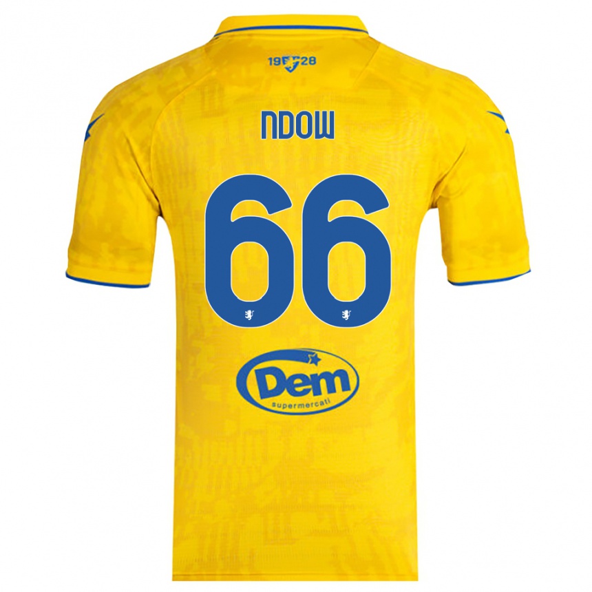 גברים כדורגל Abdoulie Ndow #66 צהוב כחול ג'רזי ביתית 2025/26