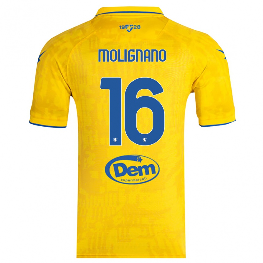 גברים כדורגל Gaetano Molignano #16 צהוב כחול ג'רזי ביתית 2025/26
